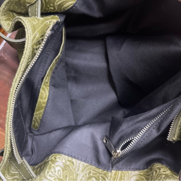 ISADORA green Italian leather bag - Picture 4 of 11